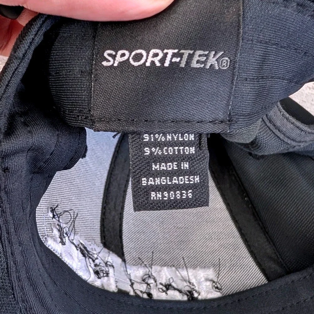 Sport-Tek Beast Mode Black‎ Baseball Cap Hat Adjustable Hook Loop Strap Mens